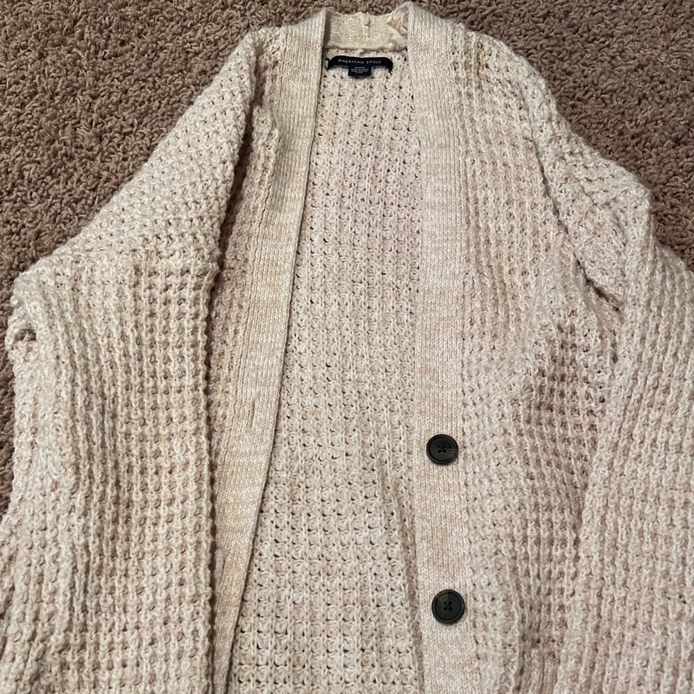 Cream knitted cardigan